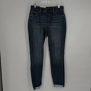 Judy Blue Jeans 30 blue slim fit cuffed pull on denim stretch minimalist classic